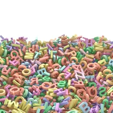 Sea Of Letters Stock Illustration