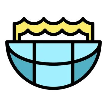 Sea level change icon vector flat Illustrazione stock