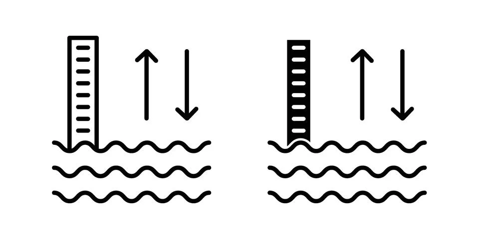 Sea level icon vector design illustrations Stock Illustration