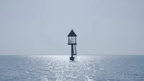 Sea level observation platform Stock Footage 107174145