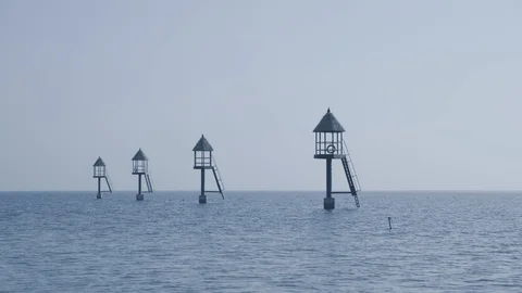 Sea level observation platform Stock Footage 107174634