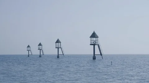 Sea level observation platform Stock Footage 107174744