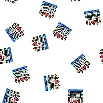 Sea level problem vector seamless pattern イラスト素材
