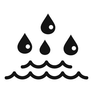Sea level rise eco problem icon simple vector. Climate change Illustrazione stock