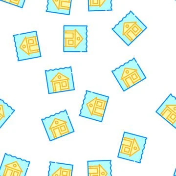 Sea level rise vector seamless pattern イラスト素材
