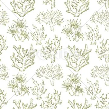 Sea life pattern Stock Illustration