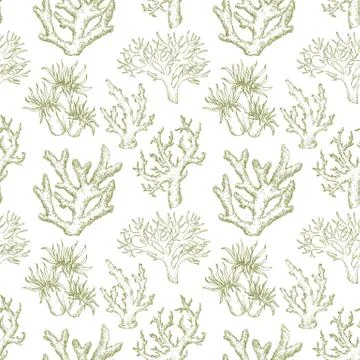 Sea life pattern Stock Illustration