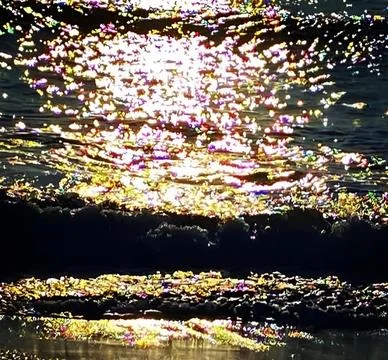 Sea light reflection Stock Photos