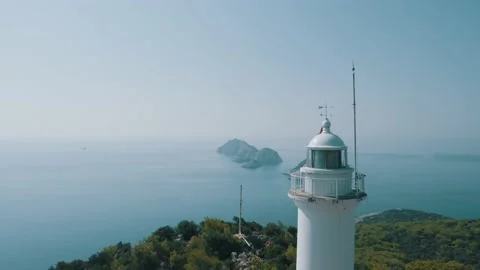 To The Sea Lighthouse Stock Footage