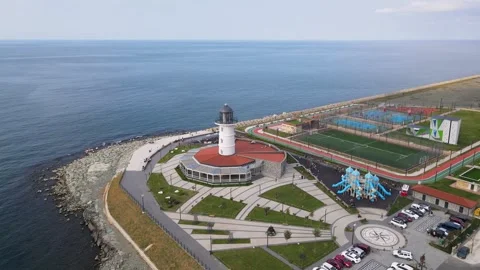 Sea Lighthouse Social Facilities Stock Footage 331234020