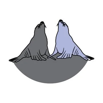 Sea lion icon Stock Illustration