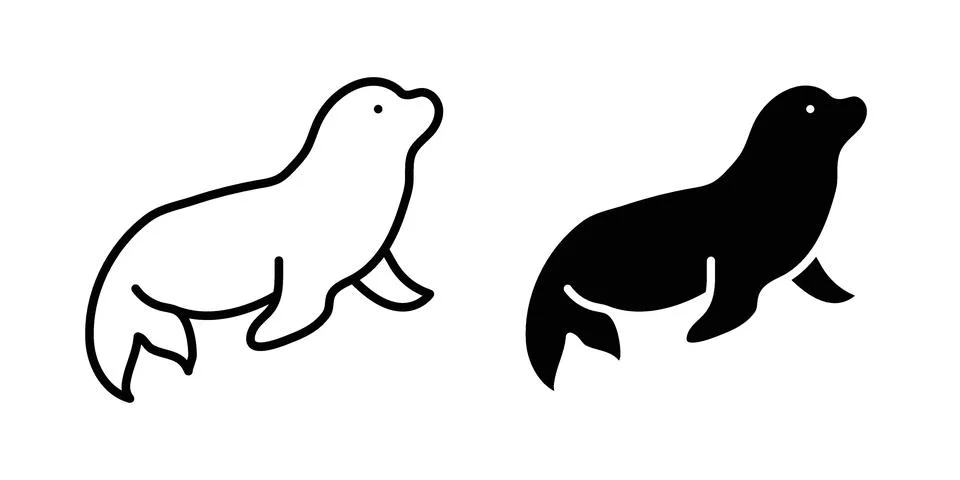 Sea lion icon vector design. EPS10 Stock Illustration