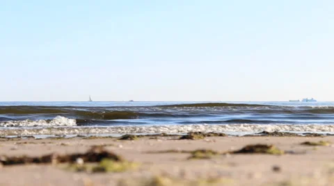 Sea low angle close shot Stock Footage 27247516