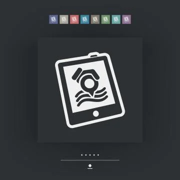 Sea map pointer Stock Illustration