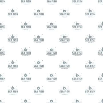 Sea market pattern vector seamless Illustrazione stock