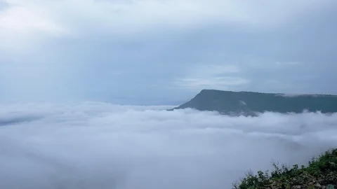 Sea mist view point Phu Thap Buek. Phetchabun Thailand Stock Footage 114431005