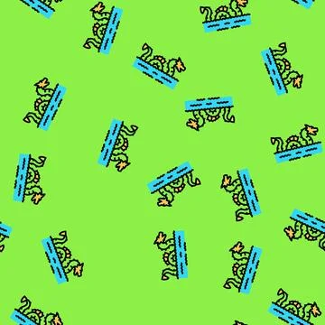 Sea monster mythological representation vector seamless pattern Stock Illustration