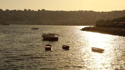 Sea of the naples Stock Footage 128452998