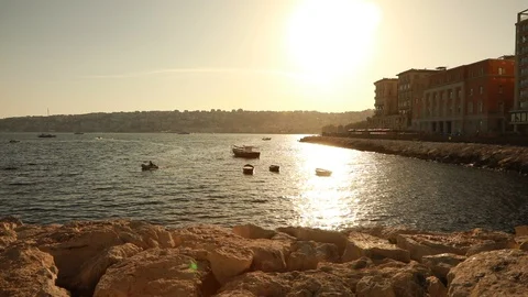 Sea of the naples Stock Footage 128452999