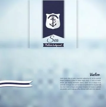 Sea nature background Stock Illustration