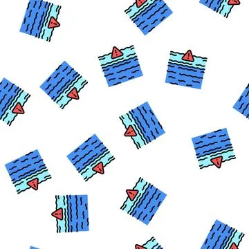 Sea ocean crisis vector seamless pattern Illustrazione stock