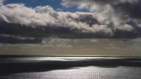 Sea or Ocean with cloudy Sky Timelapse Stock Footage 117419389