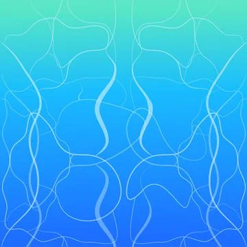 Sea or ocean surface top view in cartoon style seamless background. Tropical Illustrazione stock