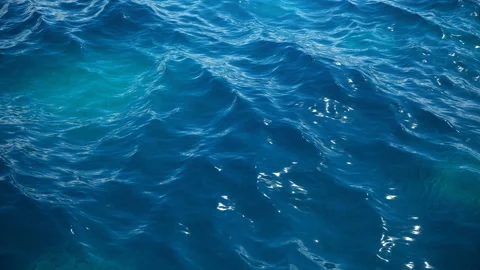 Sea or ocean, waves close-up view. Blue waves sea water. Blue crystal clear Stock Footage 113338002