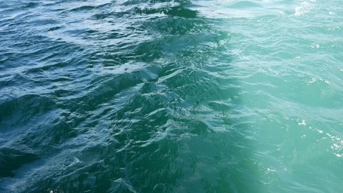 Sea or ocean waves close-up view. green waves sea water.in summer Stock Footage 126778199