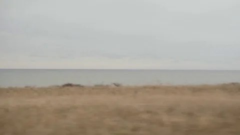Sea outside the car window Video stock 83125791