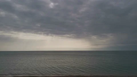 The sea is overcast sky. Stock Footage 159267181