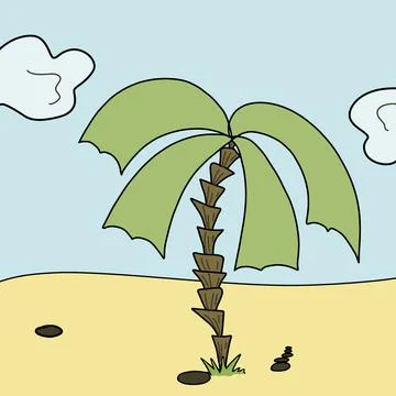 Sea palm Illustrazione stock