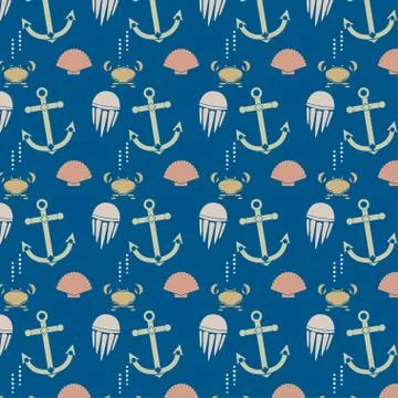 Sea pattern Stock Illustration