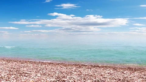 A sea pebble beach Stock Footage 342215139