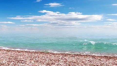 A sea pebble beach Stock Footage 342215177