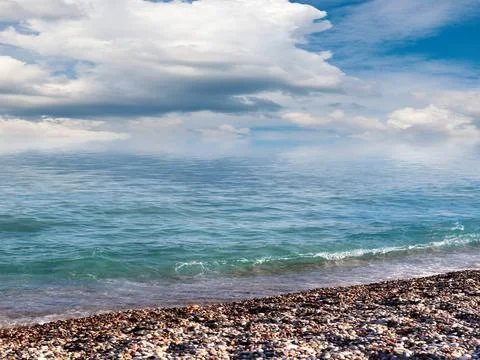 Sea pebble beach Stock Photos