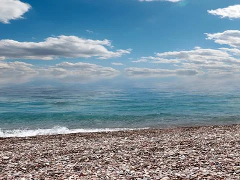Sea pebble beach Stock Photos