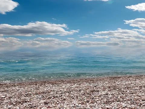 Sea pebble beach Stock Photos