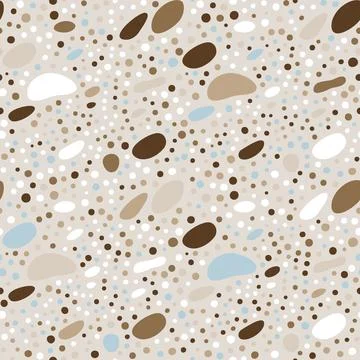 Sea pebble rounded stones background, abstract nature texture, seamless vec.. Stockillustratie