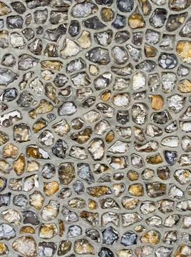 Sea pebble wall close up texture Stock Photos