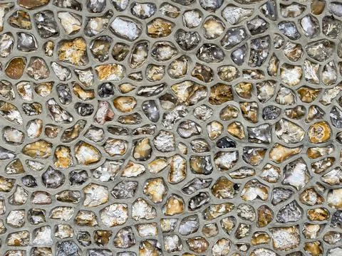 Sea pebble wall close up texture Stock Photos