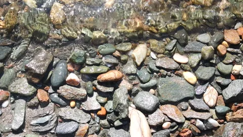 Sea Pebbles . Isolated. Top View Stock Footage 164922640