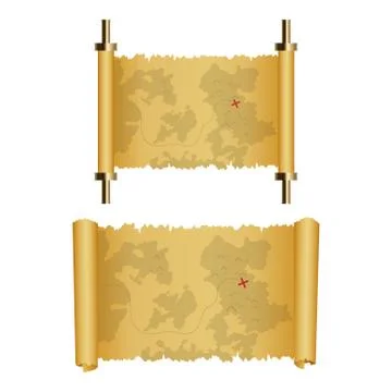 Sea pirate objects set vector illustration isolated on white background Stock Illustration