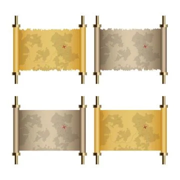 Sea pirate objects set vector illustration isolated on white background Stock Illustration