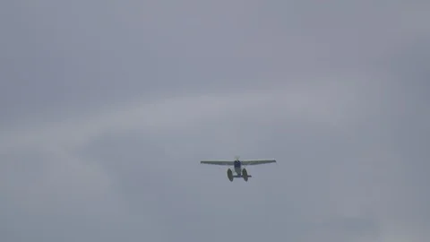 Sea Plane Flies Through Sky Overhead Stock Footage 100535320
