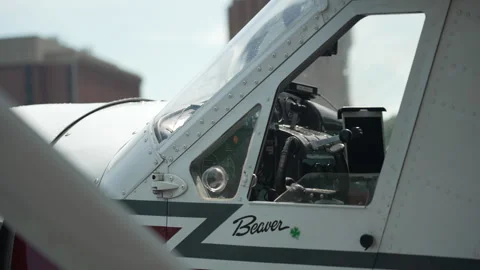 Sea Plane Floating at Dock Stock Footage 243220864