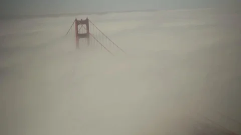 Sea plane Golden gate in the cloud 2 - San Francisco 스톡 동영상 96426295