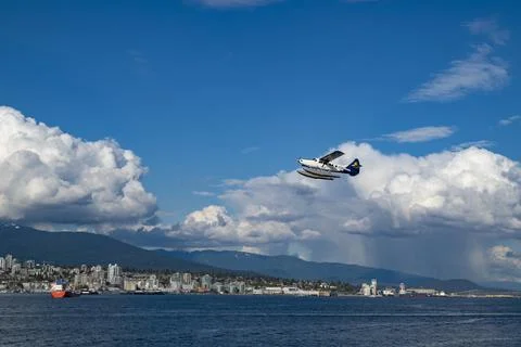 Sea plane taking off Stock Photos