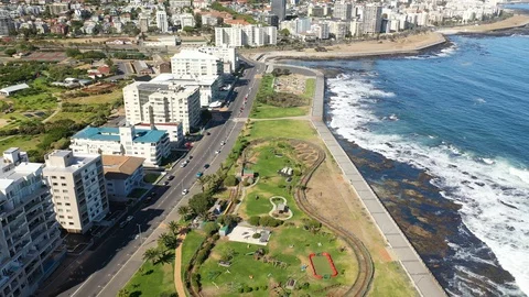 Sea Point Promenade Lockdown Empty Ghost Town Stock Footage 127890309