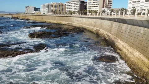 Sea Point Promenade Lockdown - Raise Up - Empty Walkway Plate Cape Town Stock Footage 127890214